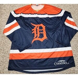 Rare 2024 Promo Detroit Tigers 313 Hockey MLB Baseball Jersey Unisex XL